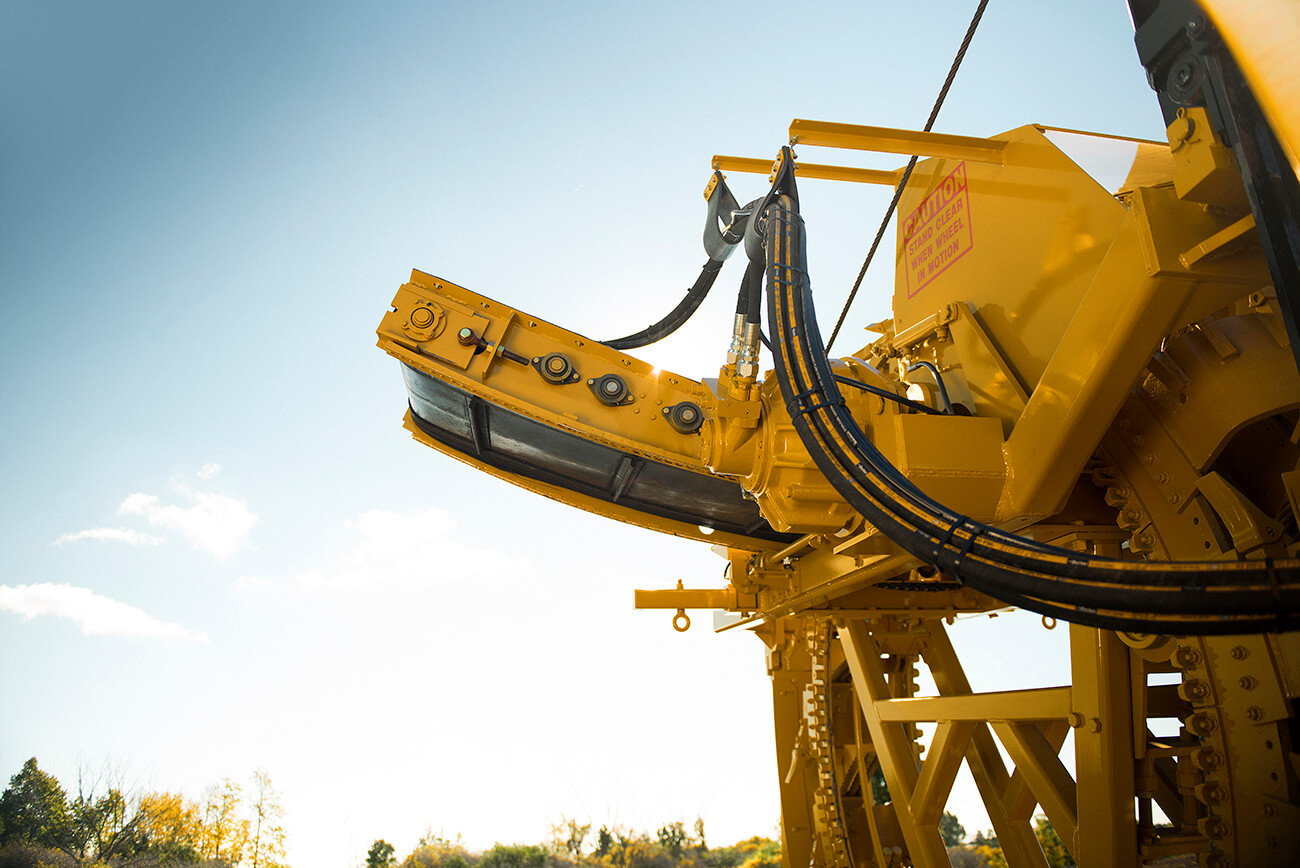 Wheel Trenchers, trenching equipment, high-quality equipment, CAT power units, Track Solutions undercarriage